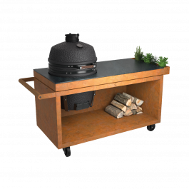 OFYR Kamado Table Corten 150 PRO+ Corten Ceramic Dark